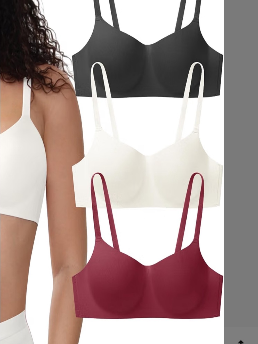 Everyday Smooth T-Shirt Bra – Black, Ivory & Burgundy